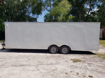 Diamond Cargo 8.5x24 TA Trailer - White, Ramp, Side Door, D-Rings - Image 10