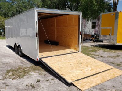 Diamond Cargo 8.5x24 TA Trailer - White, Ramp, Side Door, D-Rings - Image 6