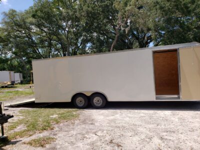 Diamond Cargo 8.5x24 TA Trailer - White, Ramp, Side Door, D-Rings - Image 17