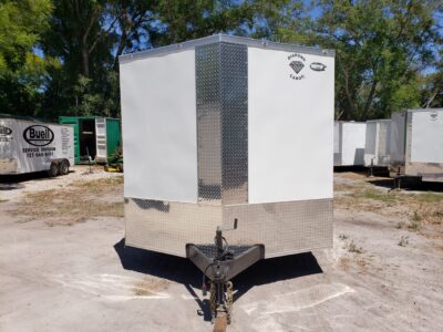 Diamond Cargo 8.5x24 TA Trailer - White, Ramp, Side Door, 5K Axles, D-Rings, Extra Height, Insulated - Image 4