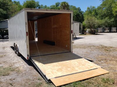 Diamond Cargo 8.5x24 TA Trailer - White, Ramp, Side Door, 5K Axles, D-Rings, Extra Height - Image 6