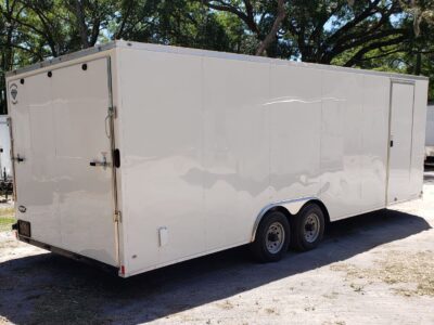 Diamond Cargo 8.5x24 TA Trailer - White, Ramp, Side Door, 5K Axles, D-Rings, Extra Height, Insulated - Image 8