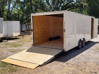 Diamond Cargo 8.5x24 TA Trailer - White, Ramp, Side Door, 5K Axles, D-Rings, Extra Height - Image 9