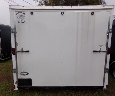 Diamond Cargo 8.5x24 TA Trailer - White, Ramp, Side Door, 5K Axles, D-Rings - Image 4