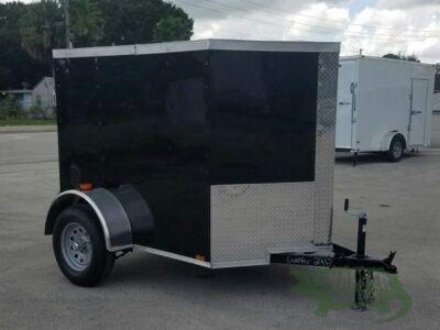 Quality Cargo 5x6 SA Trailer - Black, Barn Door, Side Vents - Image 13