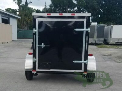 Quality Cargo 5x6 SA Trailer - Black, Barn Door, Side Vents - Image 7