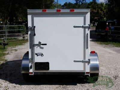 Quality Cargo 5x6 SA Trailer - White, Barn Door, Side Vents - Image 7