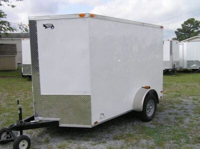 Quality Cargo 6x10 SA Trailer - White, Barn Doors, Side Door, Extra Height, Brakes, Radial Upgrade - Image 2