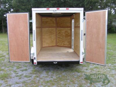 Quality Cargo 6x10 SA Trailer - White, Barn Doors, Side Door, Extra Height, Brakes, Radial Upgrade - Image 6