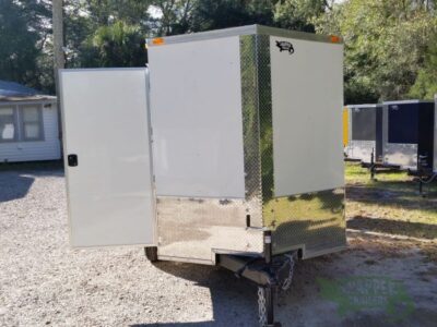 Quality Cargo 6x10 TA Trailer - White, Double Barn Doors, Side Door, Extra Height - Image 15