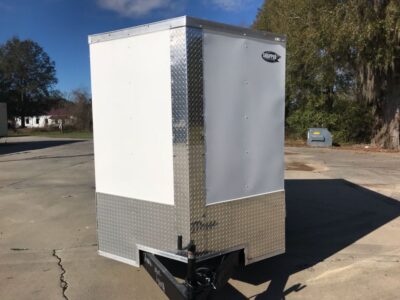 Quality Cargo 6x10 TA Trailer - White, Ramp, Side Door, Extra Height, 5K Axles, I-Beam Main Rails - Image 7