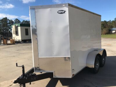 Quality Cargo 6x10 TA Trailer - White, Ramp, Side Door, Extra Height, 5K Axles, I-Beam Main Rails - Image 6