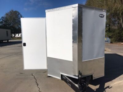 Quality Cargo 6x10 TA Trailer - White, Ramp, Side Door, Extra Height, 5K Axles, I-Beam Main Rails - Image 4