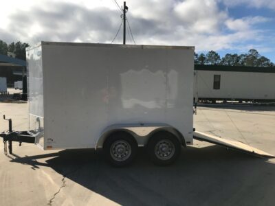 Quality Cargo 6x10 TA Trailer - White, Ramp, Side Door, Extra Height, 5K Axles, I-Beam Main Rails - Image 16