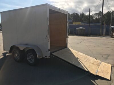Quality Cargo 6x10 TA Trailer - White, Ramp, Side Door, Extra Height, 5K Axles, I-Beam Main Rails - Image 13