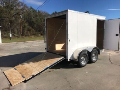 Quality Cargo 6x10 TA Trailer - White, Ramp, Side Door, Extra Height, 5K Axles, I-Beam Main Rails - Image 10