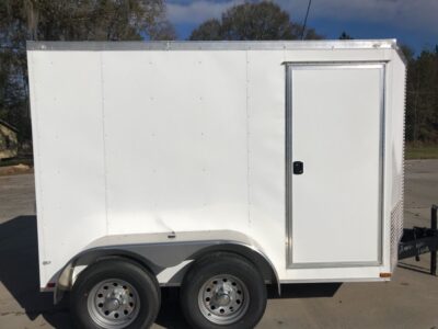 Quality Cargo 6x10 TA Trailer - White, Ramp, Side Door, Extra Height, 5K Axles, I-Beam Main Rails - Image 9