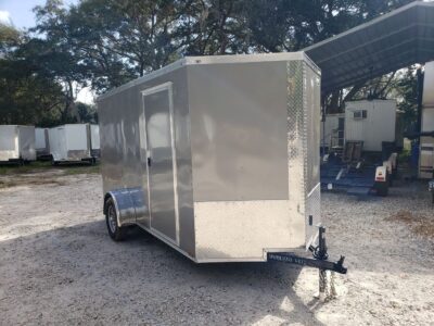 Quality Cargo 6x12 SA Trailer - Pewter, Ramp, Side Door, Extra Height, Insulated - Image 8