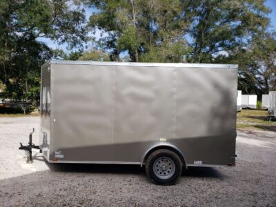 Quality Cargo 6x12 SA Trailer - Pewter, Ramp, Side Door, Extra Height, Insulated - Image 2