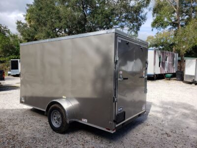 Quality Cargo 6x12 SA Trailer - Pewter, Ramp, Side Door, Extra Height, Insulated - Image 3