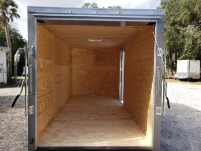Quality Cargo 6x12 SA Trailer - Pewter, Ramp, Side Door, Extra Height, Insulated - Image 4