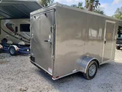 Quality Cargo 6x12 SA Trailer - Pewter, Ramp, Side Door, Extra Height, Insulated - Image 6