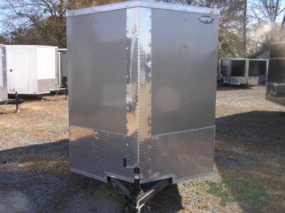 Quality Cargo 6x12 SA Trailer - Pewter, Ramp, Side Door, Extra Height - Image 13