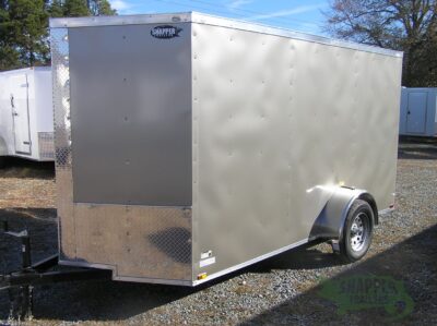 Quality Cargo 6x12 SA Trailer - Pewter, Ramp, Side Door, Extra Height - Image 2
