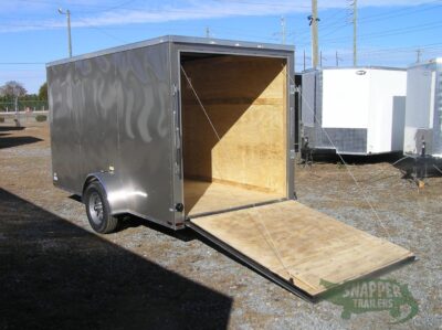 Quality Cargo 6x12 SA Trailer - Pewter, Ramp, Side Door, Extra Height - Image 4