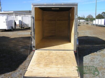 Quality Cargo 6x12 SA Trailer - Pewter, Ramp, Side Door, Extra Height - Image 6