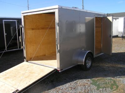 Quality Cargo 6x12 SA Trailer - Pewter, Ramp, Side Door, Extra Height - Image 8