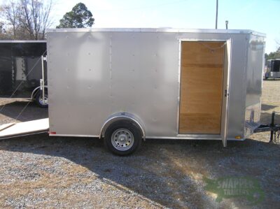 Quality Cargo 6x12 SA Trailer - Pewter, Ramp, Side Door, Extra Height - Image 10