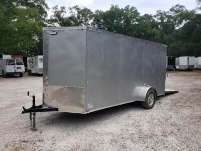 Quality Cargo 6x14 SA Trailer - Silver Frost, Ramp, Side Door, Extra Height - Image 2