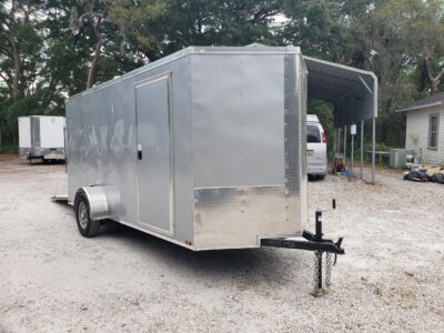 Quality Cargo 6x14 SA Trailer - Silver Frost, Ramp, Side Door, Extra Height - Image 14