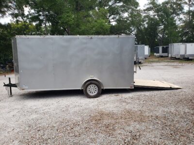 Quality Cargo 6x14 SA Trailer - Silver Frost, Ramp, Side Door, Extra Height - Image 4