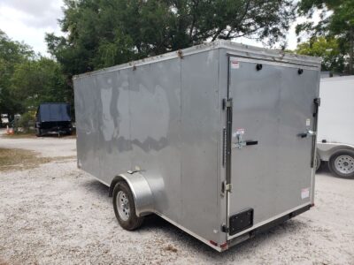 Quality Cargo 6x14 SA Trailer - Silver Frost, Ramp, Side Door, Extra Height - Image 7