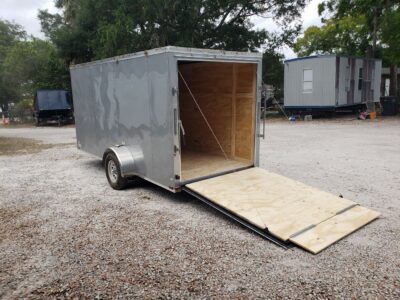 Quality Cargo 6x14 SA Trailer - Silver Frost, Ramp, Side Door, Extra Height - Image 6
