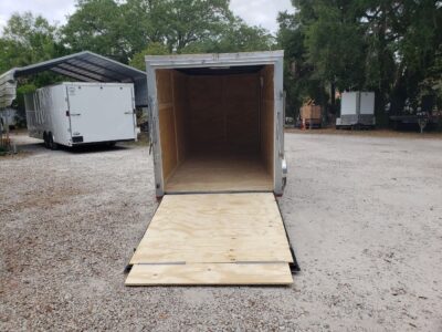 Quality Cargo 6x14 SA Trailer - Silver Frost, Ramp, Side Door, Extra Height - Image 8