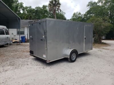 Quality Cargo 6x14 SA Trailer - Silver Frost, Ramp, Side Door, Extra Height - Image 11