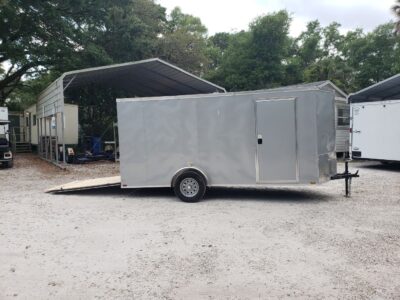 Quality Cargo 6x14 SA Trailer - Silver Frost, Ramp, Side Door, Extra Height - Image 12