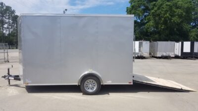 Quality Cargo 7x12 SA Trailer - Silver Frost, Ramp, Brakes, Extra Height - Image 4