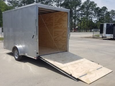 Quality Cargo 7x12 SA Trailer - Silver Frost, Ramp, Brakes, Extra Height - Image 6