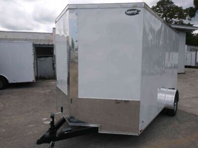 Quality Cargo 7x12 SA Trailer - White, Ramp, Side Door, Brakes, Extra Height, Heavy Duty Walls and Floor - Image 2