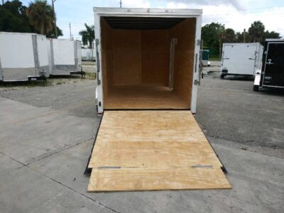 Quality Cargo 7x12 SA Trailer - White, Ramp, Side Door, Brakes, Extra Height, Heavy Duty Walls and Floor - Image 7
