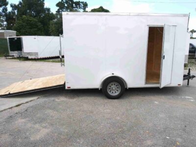 Quality Cargo 7x12 SA Trailer - White, Ramp, Side Door, Brakes, Extra Height, Heavy Duty Walls and Floor - Image 11