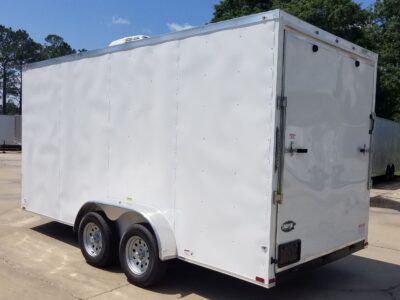 Quality Cargo 7x16 TA Trailer - White, Ramp, Side Door, Extra Height, Insulated, AC - Image 10