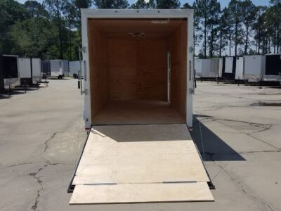 Quality Cargo 7x16 TA Trailer - White, Ramp, Side Door, Extra Height, Insulated, AC - Image 8