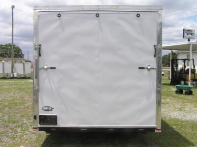 Quality Cargo 8.5x14 TA Trailer - White, Ramp, Side Door, Flat Front, Extra Height, and D-Rings - Image 7