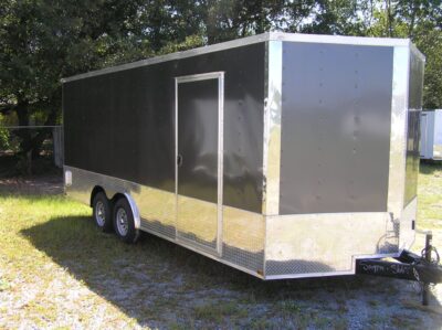Quality Cargo 8.5x20 TA Trailer - Charcoal, Ramp, Side Door, D-Rings, 5K Axles, Finished Interior, Electrical, Cabinets, Extra Height - Image 10