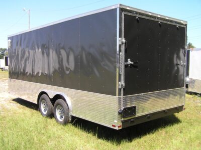 Quality Cargo 8.5x20 TA Trailer - Charcoal, Ramp, Side Door, D-Rings, 5K Axles, Finished Interior, Electrical, Cabinets, Extra Height - Image 4